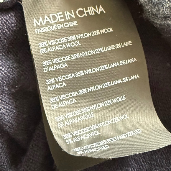 Club Monaco Wool Sweater Dress Black & Gray - Picture 7 of 7